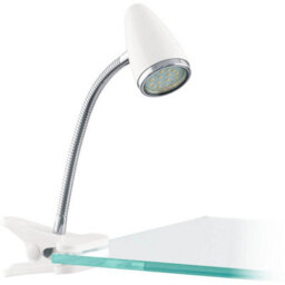 Loops Stylish Modern White And Chrome Led Table Lamp For Indoor Home Decor