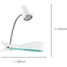 Loops Stylish Modern White And Chrome Led Table Lamp For Indoor Home Decor - thumbnail 4