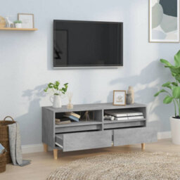 Walplus Tv Cabinet Concrete Grey 100X34.5X44.5 Cm Engineered Wood - thumbnail 3
