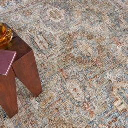 Blue Traditional Luxurious Persian Bordered Geometric Rug For Living Room And Bedroom-69 X 310Cm (Runner) - thumbnail 4
