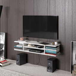 Decorotika Pivot Floating Tv Stand Tv Unit For Tvs Up To 50 Inches White - thumbnail 1