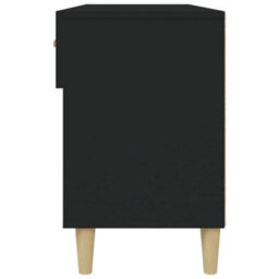 Berkfield Elegant Shoe Cabinet Black 102X35X55 Cm Engineered Wood - thumbnail 8