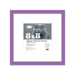 "8X8"" Purple Picture Frame - 8X8"" Square Frame With 6X6"" Mount For 8X8""/6X6"" Pictures Moderrn Style Thin Edge, 1 Pack" - thumbnail 1