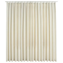 Berkfield Blackout Curtain With Hooks Velvet Cream 290X245 Cm - thumbnail 2