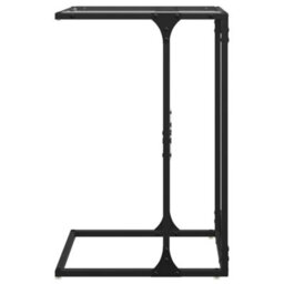 Vidaxl Side Table With Transparent Glass 40X30X61.5 Cm Steel Side Tables - thumbnail 5
