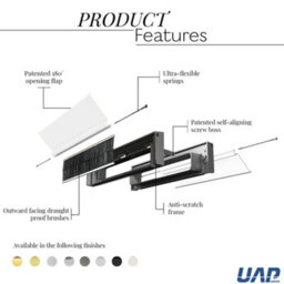 "UAP Limited Uap Petit Master 10"" White Aluminium Draught Proof Letterbox For Upvc Composite And Wooden Doors 40 To 80mm" - thumbnail 5