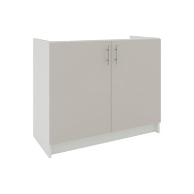 Jd Greta Kitchen Base Sink Unit 1000mm Cabinet With Doors 100Cm - Cashmere Matt - image 1