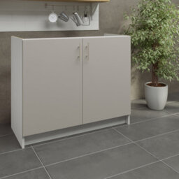 Jd Greta Kitchen Base Sink Unit 1000mm Cabinet With Doors 100Cm - Cashmere Matt - thumbnail 2