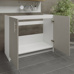 Jd Greta Kitchen Base Sink Unit 1000mm Cabinet With Doors 100Cm - Cashmere Matt - thumbnail 3