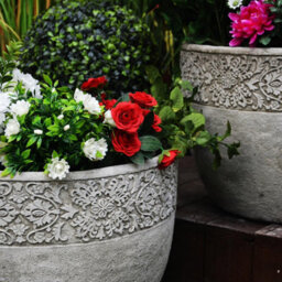 Pair Of Large Lace Garden Flowerpots - thumbnail 5