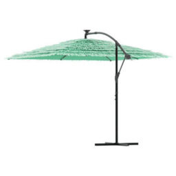 Walplus Garden Parasol With Steel Pole Green 290X290X238 Cm - thumbnail 5