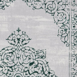 Green Silver Rug, Traditional Bordered Rug, 11mm Thick Abstract Rug, Green Silver Rug For Dining Room-160Cm X 230Cm - thumbnail 6
