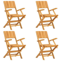 Berkfield 5 Piece Garden Dining Set Solid Wood Teak - thumbnail 3