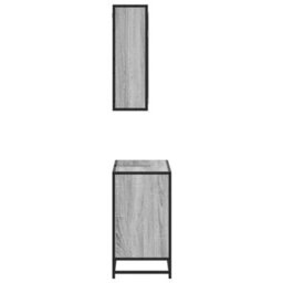 Berkfield 2 Piece Bathroom Furniture Set Grey Sonoma Engineered Wood - thumbnail 6