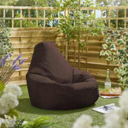 Beautiful Beanbags Adult Highback Beanbag For Indoors Or Outdoors Ready Filled Bean Bags - Brown - thumbnail 1