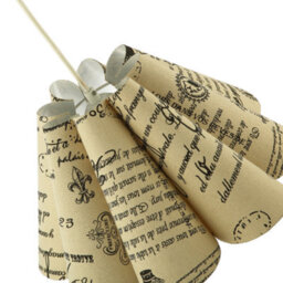 Happy Homewares Vintage France Theme Linen Pendant Shade With Black Scroll Wording - thumbnail 5