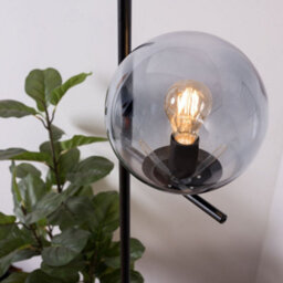 Valuelights Clarke Matt Black Floor Lamp And E27 Gls Led 4W Warm White 2700K Bulb - thumbnail 3