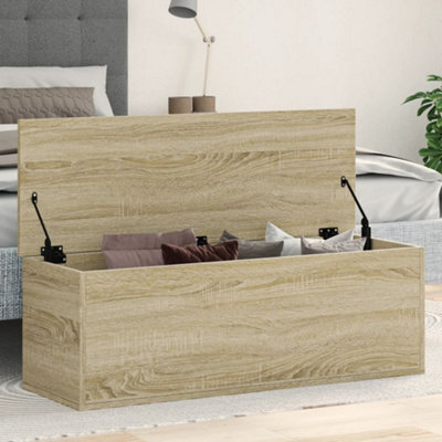 Berkfield Storage Box Sonoma Oak 102X35X35 Cm Engineered Wood - image 1