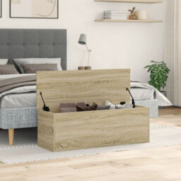 Berkfield Storage Box Sonoma Oak 102X35X35 Cm Engineered Wood - thumbnail 3