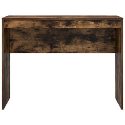 Berkfield Modern Writing Desk Smoked Oak Engineered Wood 100 X 40 X 76 Cm - thumbnail 5