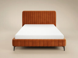 Solace+Co Adelaide Fluted Upholstered Bed Frame, Double, Burnt Orange Corduroy - thumbnail 5