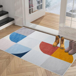 Ameha Printed Rugs Bedroom Modern Pattern Carpet Super Soft Geometric Design Non Shedding Abstract Rug (Kira, 60X110 Cm) - thumbnail 2