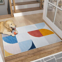 Ameha Printed Rugs Bedroom Modern Pattern Carpet Super Soft Geometric Design Non Shedding Abstract Rug (Kira, 60X110 Cm) - thumbnail 4