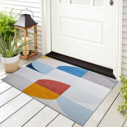 Ameha Printed Rugs Bedroom Modern Pattern Carpet Super Soft Geometric Design Non Shedding Abstract Rug (Kira, 60X110 Cm) - thumbnail 8