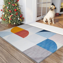 Ameha Printed Rugs Bedroom Modern Pattern Carpet Super Soft Geometric Design Non Shedding Abstract Rug (Kira, 60X110 Cm) - thumbnail 9