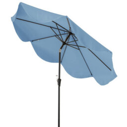 Costway 9Ft Patio Umbrella 2-Tier Heavy-Duty Market Table Umbrella Crank Handle - thumbnail 2