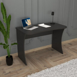 110Cm Modern Desk Compact Writing Desk Laptop & Computer Table Stylish Office Desk For Home Work Study (Anthracite, Large, Mila)