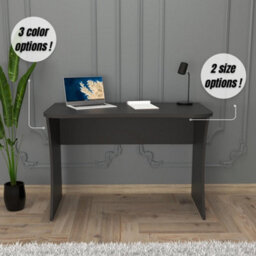 110Cm Modern Desk Compact Writing Desk Laptop & Computer Table Stylish Office Desk For Home Work Study (Anthracite, Large, Mila) - thumbnail 6