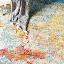 Modern Abstract Rug, 6mm Thickness Graphics Rug, Stain-Resistant Turkish Rug For Bedroom, & Dining Room-66 X 229Cm (Runner) - thumbnail 7