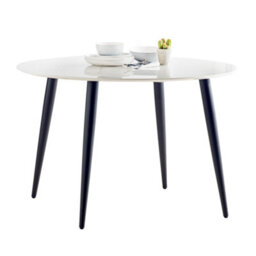 Bo Living Milano Round Dining Table, Black And White, W120Xd120Xh75Cm - thumbnail 4