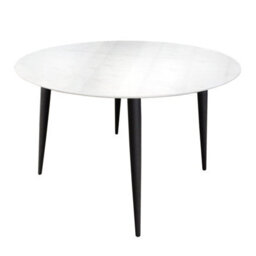 Bo Living Milano Round Dining Table, Black And White, W120Xd120Xh75Cm - thumbnail 1