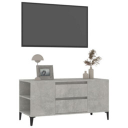 Berkfield Modern Tv Cabinet Concrete Grey 102X44.5X50 Cm Engineered Wood - thumbnail 4