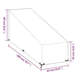 Sun Lounger Cover With 12 Eyelets, Polyethylene, 200X65X35 60 Cm - thumbnail 9