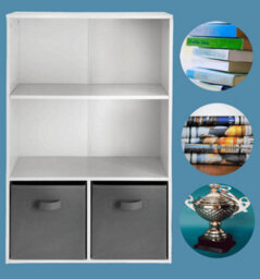 Spot On Dealz White Wooden 4 Cube Storage Unit Bookcase - thumbnail 5