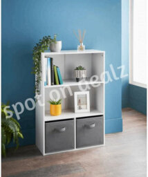 Spot On Dealz White Wooden 4 Cube Storage Unit Bookcase - thumbnail 4
