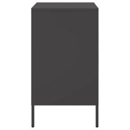 Berkfield Bedside Cabinet Black 36X39X68 Cm Steel - thumbnail 7