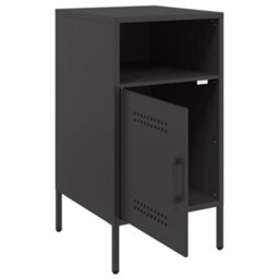 Berkfield Bedside Cabinet Black 36X39X68 Cm Steel - thumbnail 9