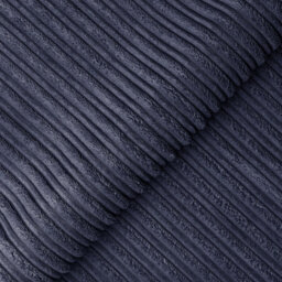 Furnishings For Less UK Ferguson Navy Blue 5 Seater Fabric Corner Sofa L Shaped Jumbo Cord - Scatter Back - thumbnail 2