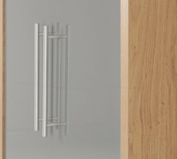 Seconique Seville 2 Door 1 Drawer Wardrobe In Oak And Grey Sheen Finish - thumbnail 4