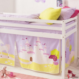 Nöa & Nani Noa & Nani Cabin Bed With Ladder And Tent In Princess Fairytale Design In White Moro - thumbnail 2