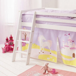 Nöa & Nani Noa & Nani Cabin Bed With Ladder And Tent In Princess Fairytale Design In White Moro - thumbnail 3