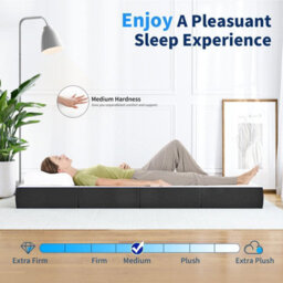 Onemill 6 Inch Foldable Floor Mattress, 4-Fold Easy Storage With Washable Cover, Pressure Relief For Camping, Travel & Guests - thumbnail 4