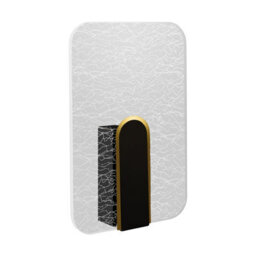 CGC Lighting Cgc Crackle Indoor Led Wall Light Black Gold And Crackle Glass Effect 6W 4200K Natural White 730Lm
