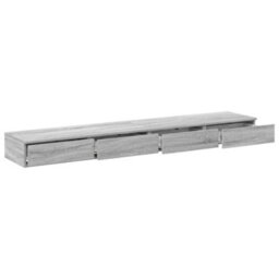 Berkfield Modern Bed Drawers In Grey Sonoma - 180X36.5X16.5 Cm - Made Of Engineered Wood - thumbnail 5