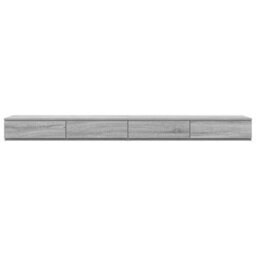 Berkfield Modern Bed Drawers In Grey Sonoma - 180X36.5X16.5 Cm - Made Of Engineered Wood - thumbnail 6
