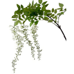 Hill Interiors Wisteria Spray Artificial Plant White/green (180Cm) - thumbnail 2